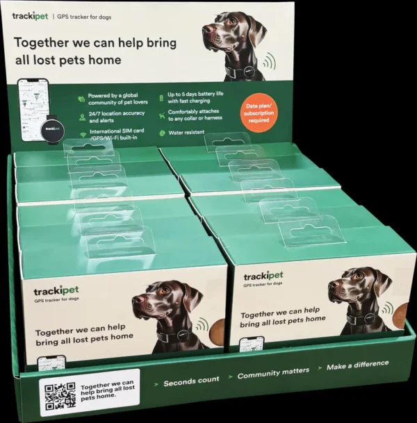 Trackipet 12-Pack Display Unit (each includes 3 months of service)